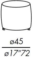 Meridiani Пуф из круглой ткани с обивкой sun-id-1516269 - Вид №3