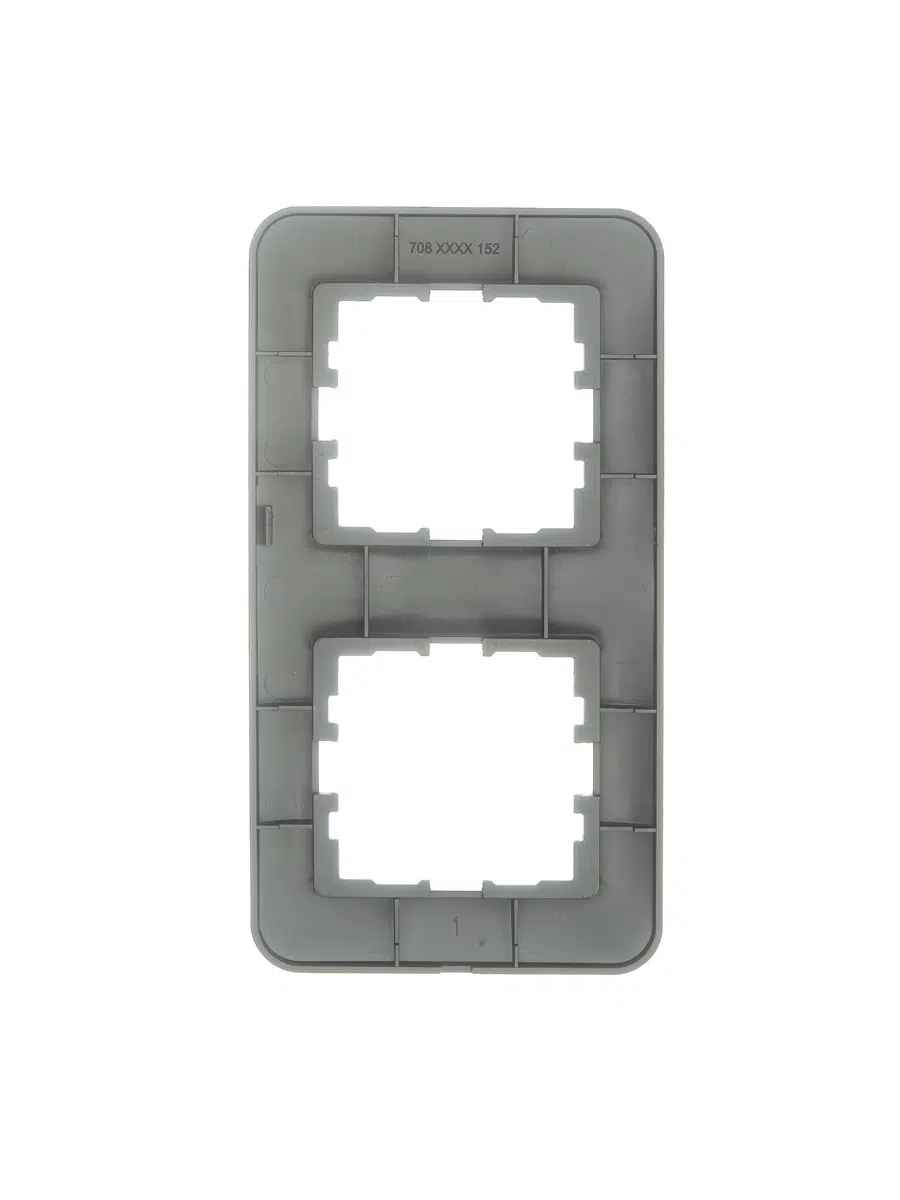 ASTI Рамка 2-ая вертикальная б/вст платина LEZARD 7081-3500-152 - Вид №1