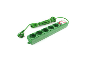 15889005 Фильтр-удлинитель PC 3м 5р, зел. 10А/2,2кВт SPG-MXTR-13 Power Cube