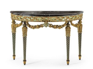 Мраморный полумесяц консоли