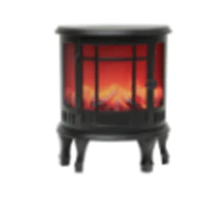 Светящаяся электрическая фигура Камин Altair 3 лампы 13 см черный