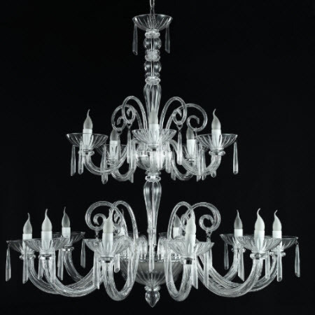 Люстра Clear Glass прозрачная 5781 PUSHA ДИЗАЙНЕРСКИЕ, PUSHA, ДВУХЪЯРУСНЫЕ 061492 Прозрачный  - Вид №1