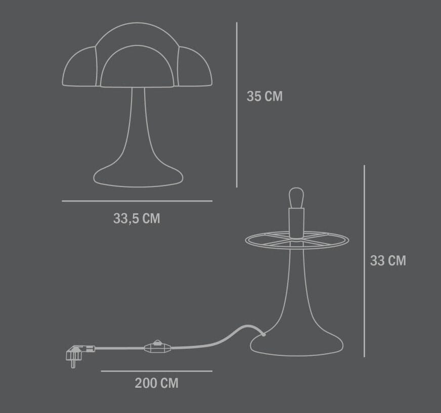 Керамическая настольная лампа 101 Copenhagen FUNGUS ARCH-00035134 - Вид №8