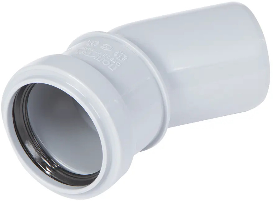 Отвод канализационный ПОЛИТЭК 50 мм 30° для внутренних систем 11738879