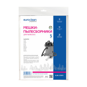 90543452 Мешки тканевые для пылесоса EUR-239/5, 2 л, 5 шт STLM-0273652 EUROCLEAN