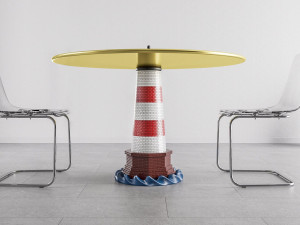 Круглый стеклянный обеденный стол