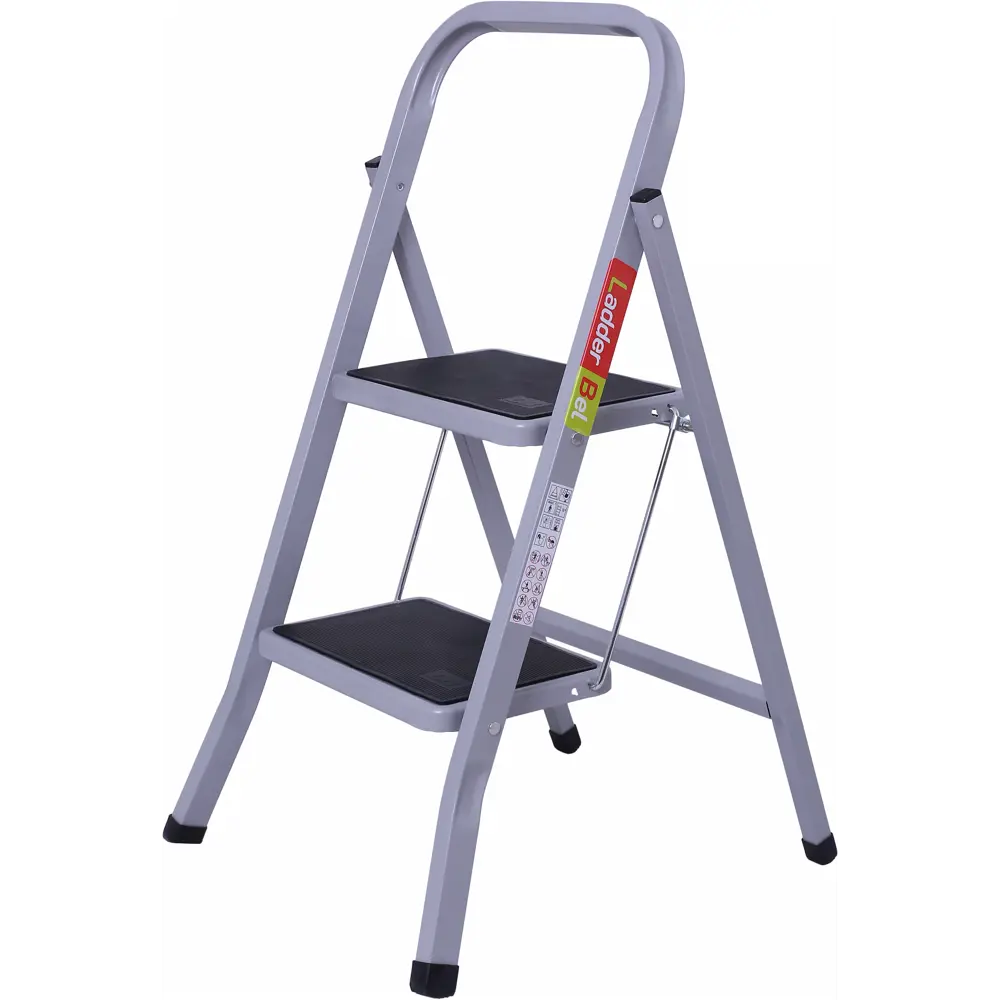 Стремянка LADDERBEL с деревянным декором - 2 ступени, нагрузка 150 кг 89364948 STLM-1330813