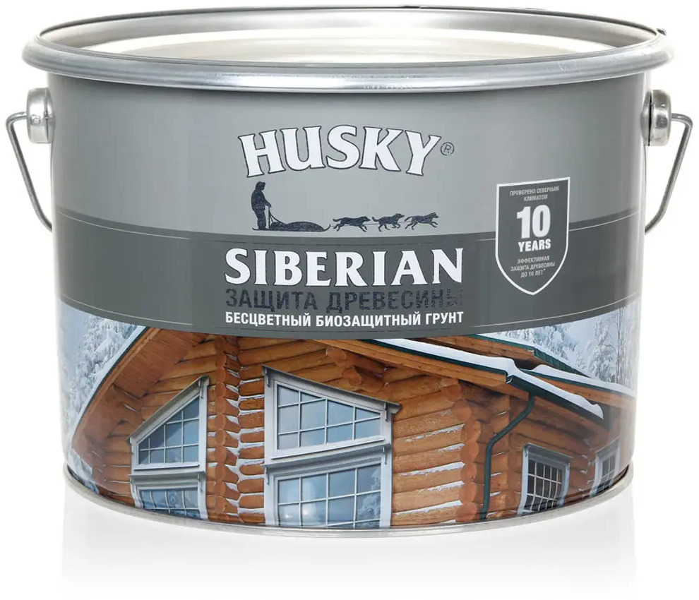 90387536 Биозащитный грунт для дерева HUSKY Siberian 9 л STLM-0858216