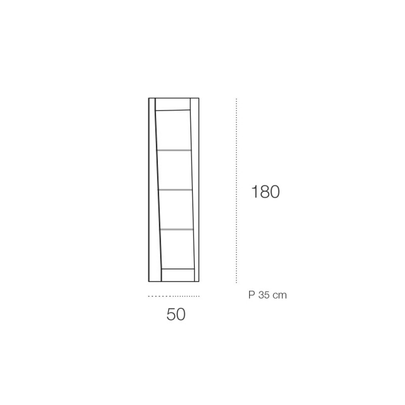 BO35/18X950 Книжный шкаф Adriani e Rossi Золотой черный  - Вид №8
