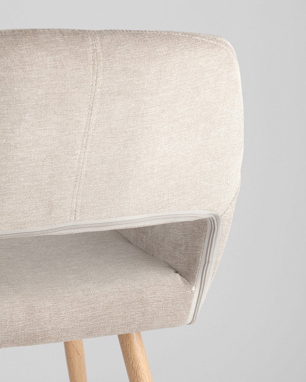 Стул с подлокотниками мягкий бежевый "Кромвель" STOOL GROUP ДИЗАЙНЕРСКИЕ 00-3881956 Бежевый  - Вид №5