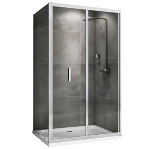 91557890 Душевой уголок Abber Sonnenstrand AG07100-S75 прямоугольный 75x100см серебро профиль эффект стекла прозрачный STLM-1362236