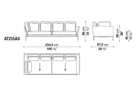 Кожаный диван B&B Italia Атолл ARCH-00112726 - Вид №75