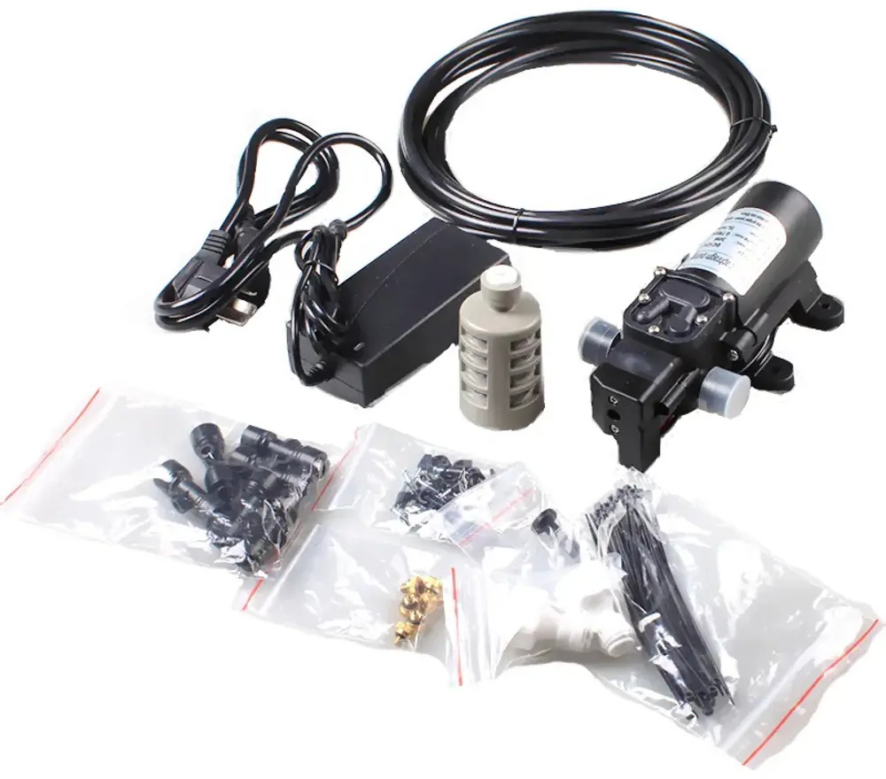 91318512 Комплект туманообразования Green Helper 12 м 16 форсунок насос 60 W от ёмкости STLM-0966720