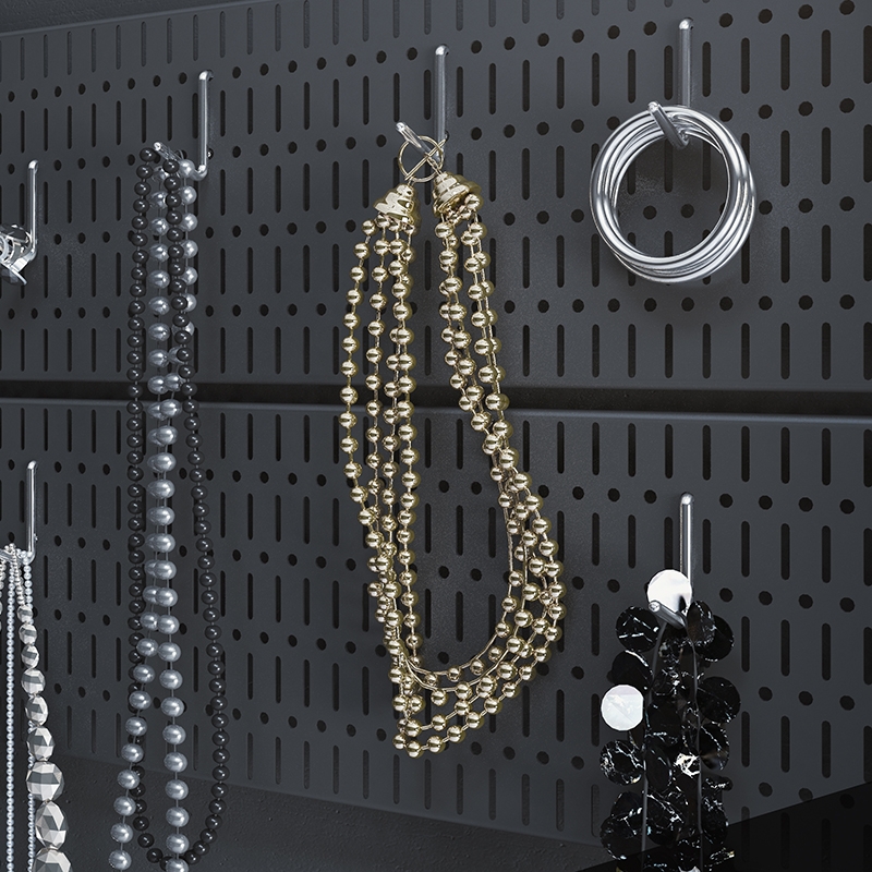 Перфорированная панель , 593х155 мм, черный LJPS0398 Public Steel Россия  - Вид №2