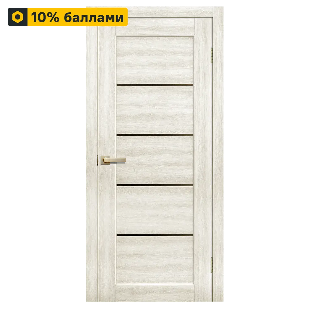 Межкомнатная дверь ARTENS Брио с ПВХ-покрытием и замком - дуб филадельфия 60x200 см 83859907 STLM-0045034