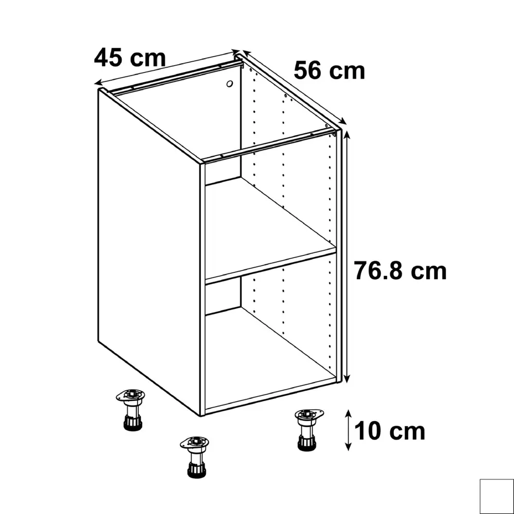 Каркас напольный Delinia ID 45x76.8x56 см, ЛДСП, цвет белый 82000301 STLM-2088752  - Вид №2