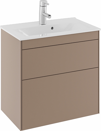 47372 IFO Sense тумба для тонкой раковины с двумя ящиками, компактная, Ш = 600 мм, Ш1 = 615 мм, темно-серый - Вид №5