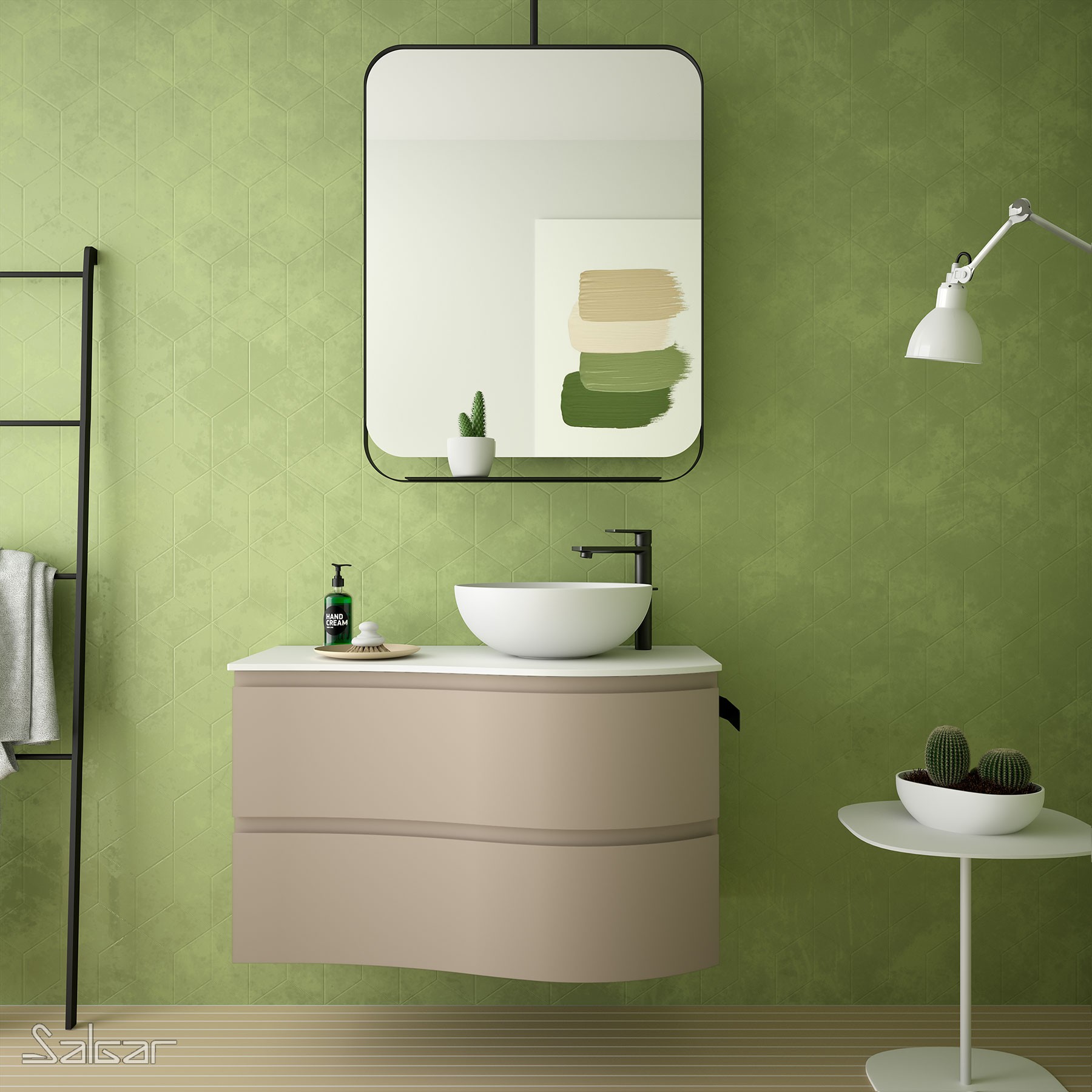 83861 SALGAR Подвесная тумба MAM 900 MACCHIATO left 2 металлических ящика с soft close 897 x 540 x 505 мм Макиато  - Вид №4