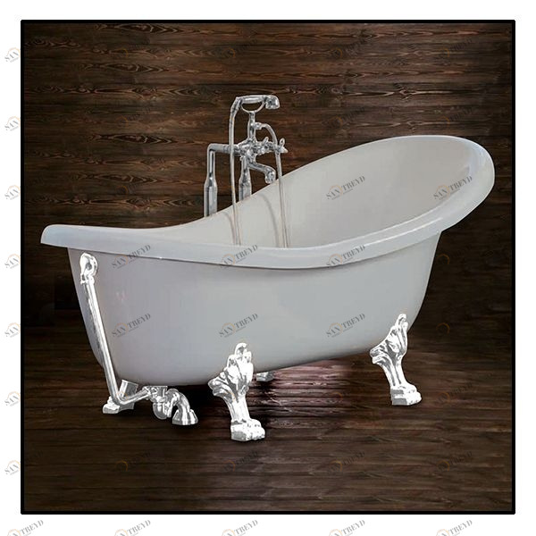 Ванна Akcjum Rectime 160 WR-03-01-KB овальная белая на ножках WR0301KB