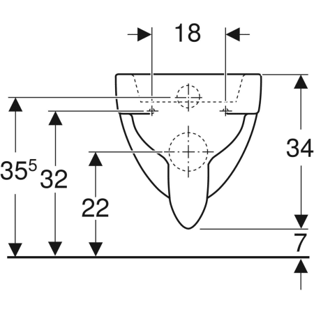 203140000 Подвесной унитаз горизонтальный смыв Geberit Renova Geberit  - Вид №3