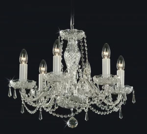 Traditional bathrooms Хрустальная люстра CHARLES 6 рожков из BOHEMIAN CUT CRYSTAL TB-KL-00-006