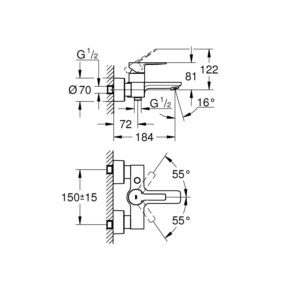 Смеситель для ваны Lineare New однорычажный цвет хром 80158271 STLM-2207294 Grohe - Вид №3