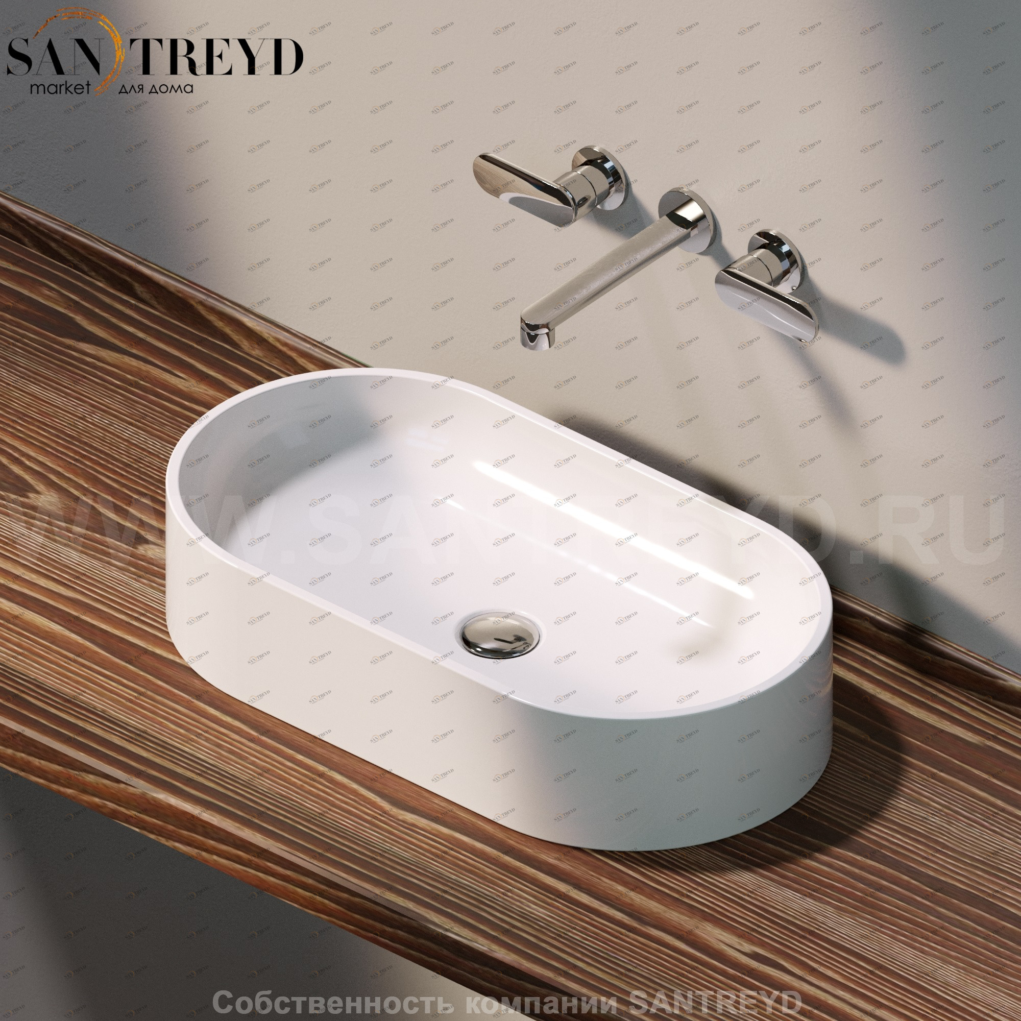 PS65AT9016 Накладная раковина на столешницу  овальная Ceramica Flaminia Pass