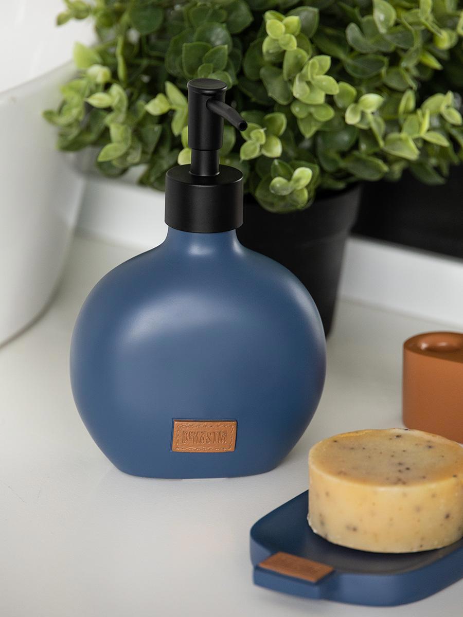 90586493 Дозатор для жидкого мыла X000107 цвет синий Полирезина "Denim" STLM-0296326 DEНАСТИЯ