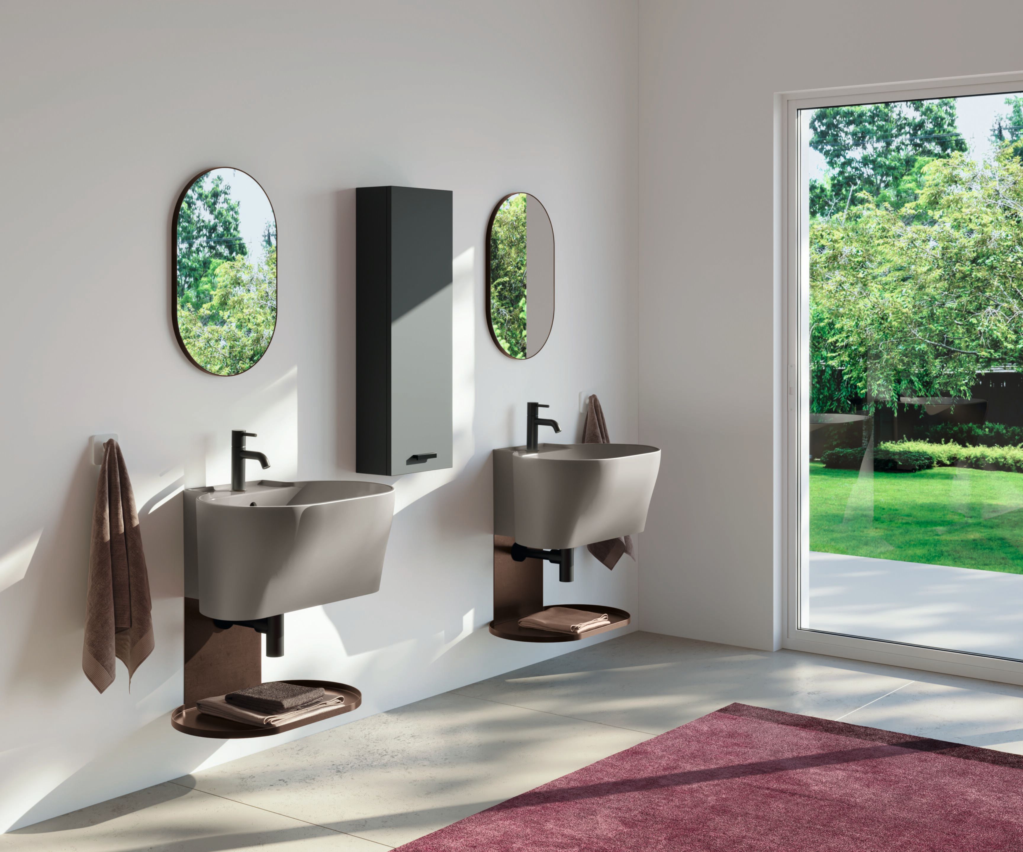 Керамическая столешница/подвесной овальный умывальник COLAVENE Tino&amp ARCH-00029716 - Вид №6