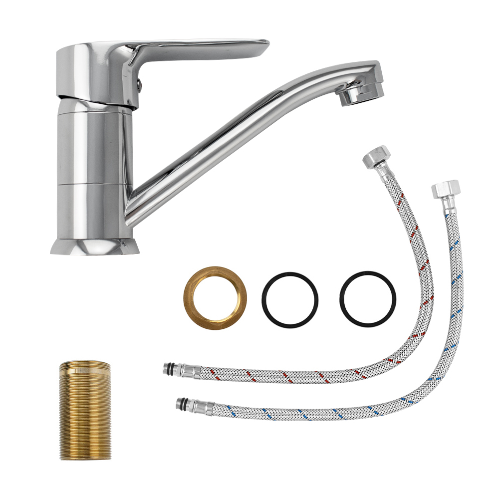 GFmark - Смеситель кухонный шаровый, со стразами на ручке, код: 2250s  - Вид №4