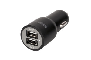 17456502 Автомобильное зарядное устройство RT 2хUSB, 2.4 A + 2.4 A, LED-подсветка B201 31399 Interstep