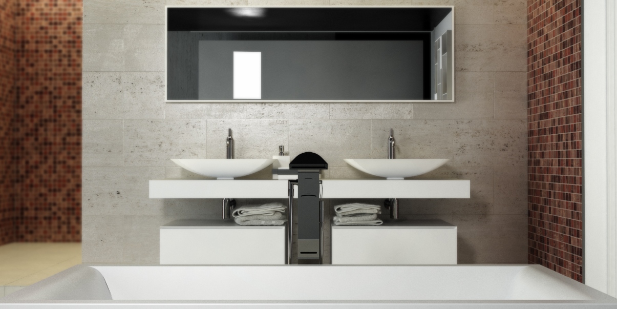 DSK200 Подвесная раковина настенная прямоугольная Dimasi System Desk белая - Вид №2