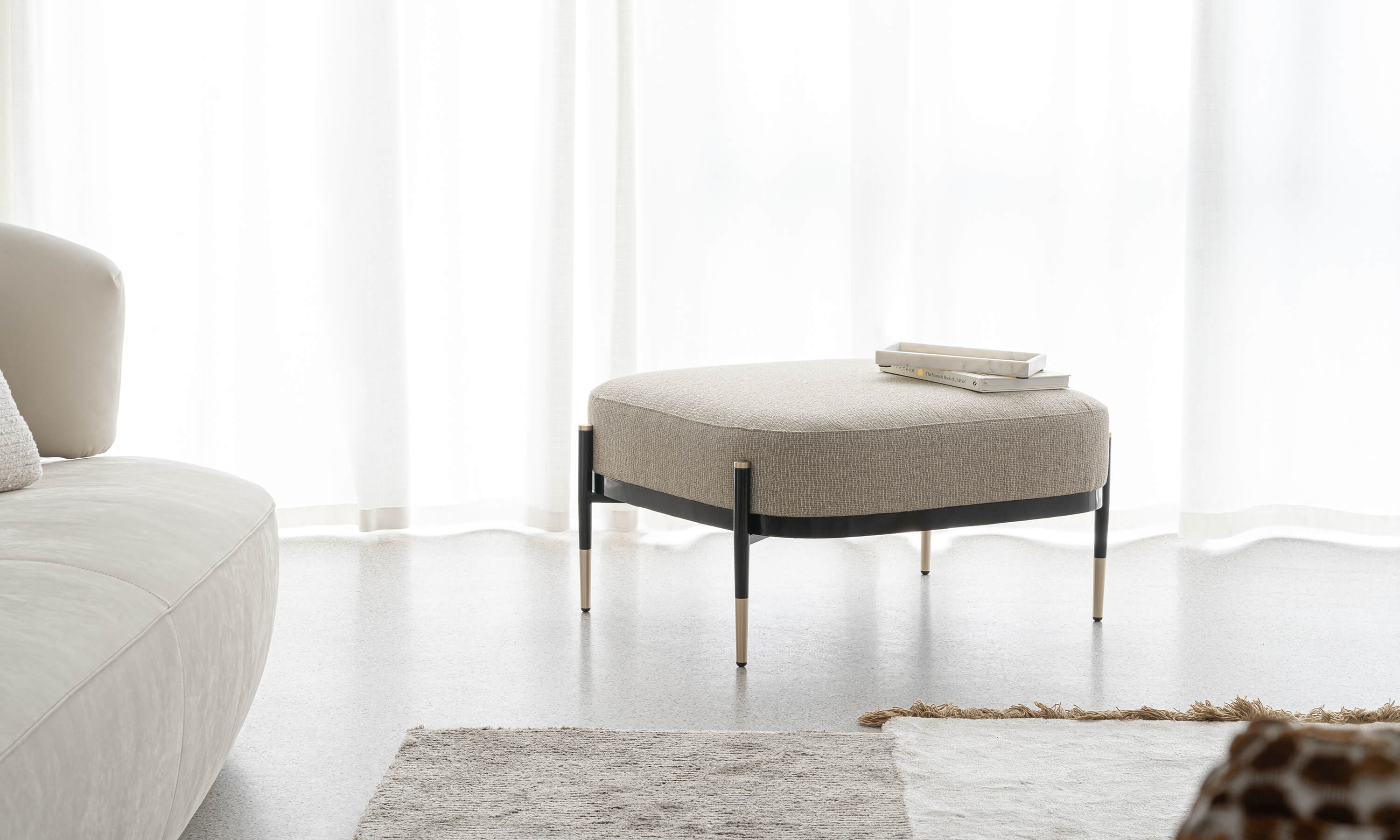 Квадратный пуф из ткани Capital Collection Оксфорд ARCH-00099202 - Вид №3