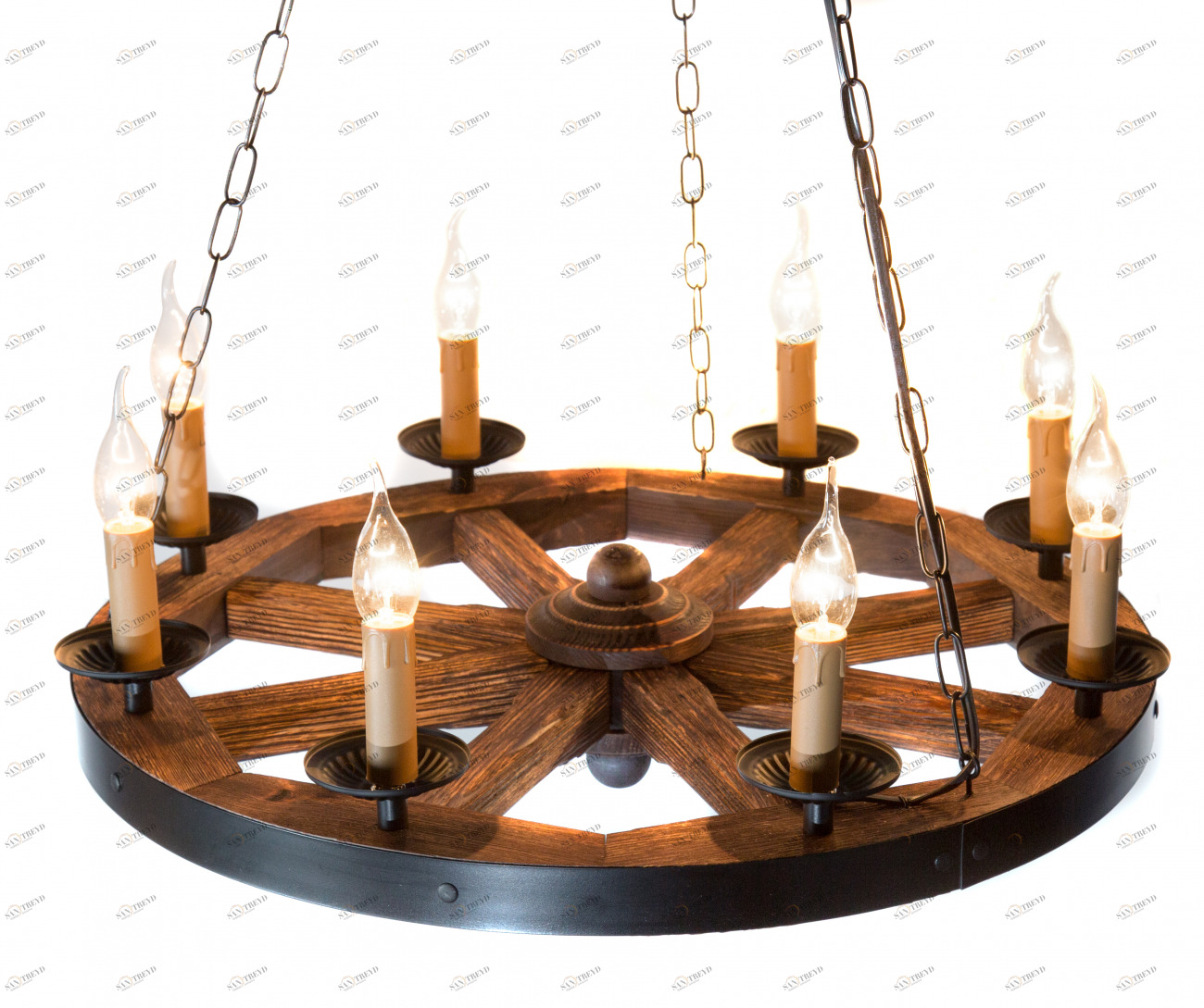 Люстра АЙВЕНГО коричневая LL03 SUPERNW ДИЗАЙНЕРСКИЕ, КОЛЕСО 010936 Коричневый 