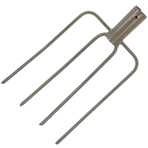 Вилы компостные сварные четырехрогие 35 см металл без черенка