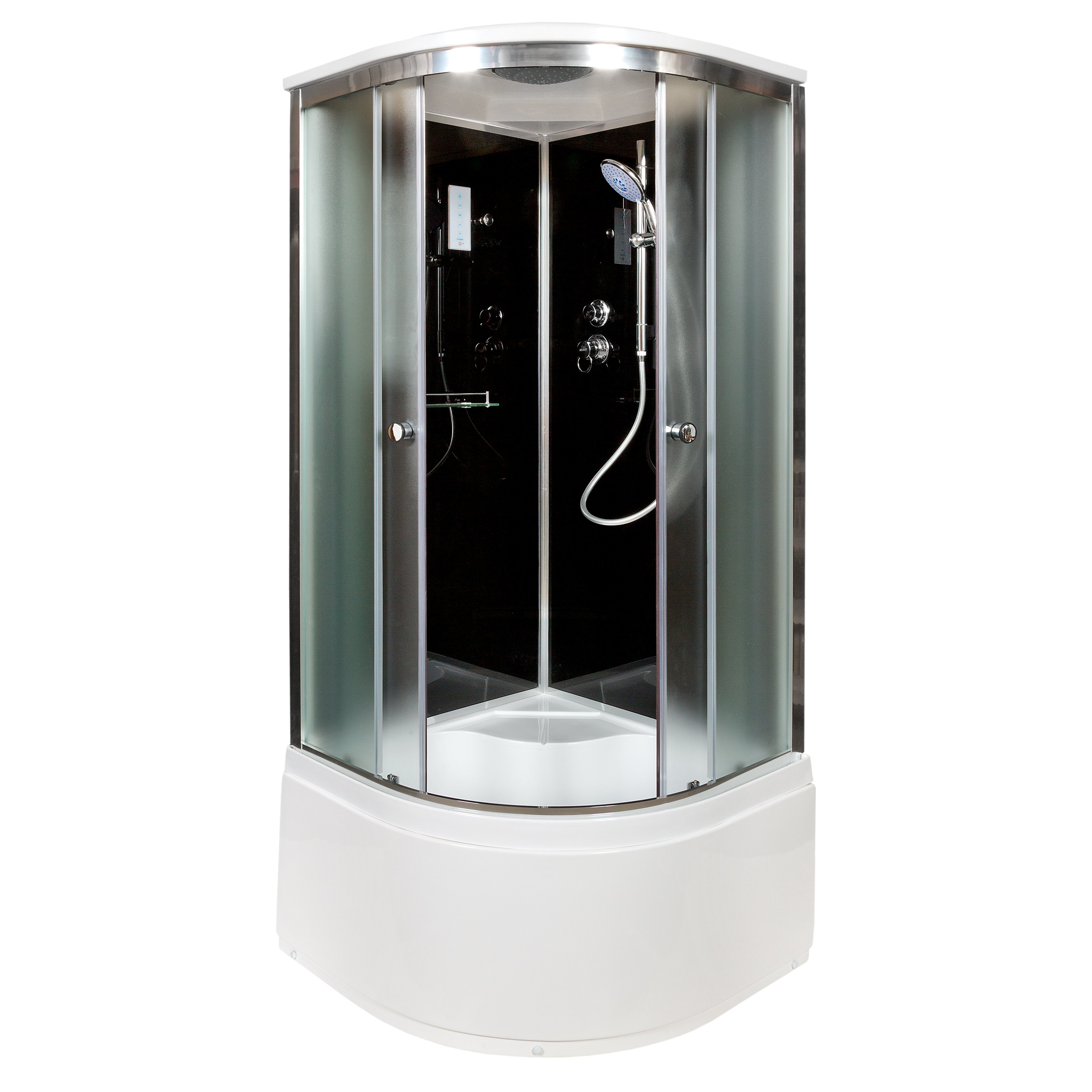 ЕМ1511 L с гм. и эл. Душевая кабина DETO Серия EM B10S+ эл. BLACK - Вид №3