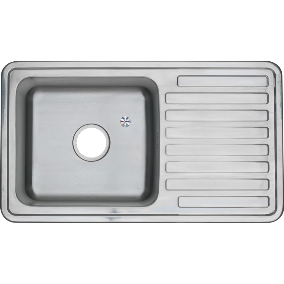 Мойка 7643 U MELANA 1,0/200 врезная прямоугольная с сифоном (134ПС *5)  - Вид №2