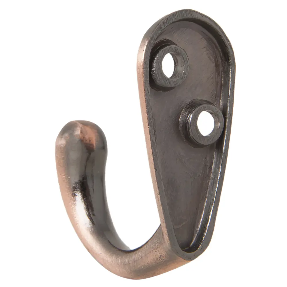 Крючок одинарный маленький, металл, цвет медный LAMPLANDIA STLM-2147572 - Вид №1