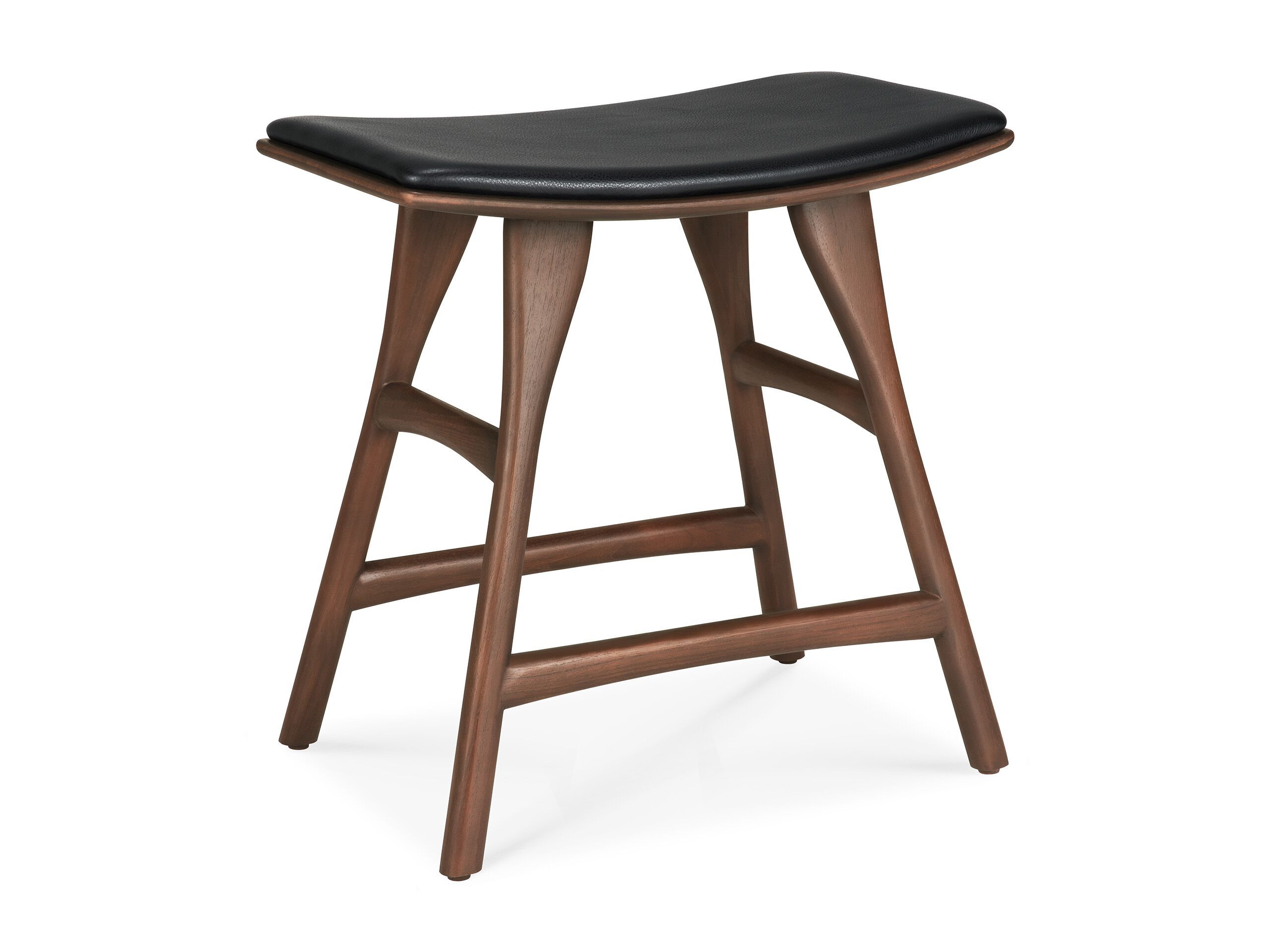 Низкий стул из тикового дерева с мягким сиденьем Ethnicraft кость ARCH-00078366