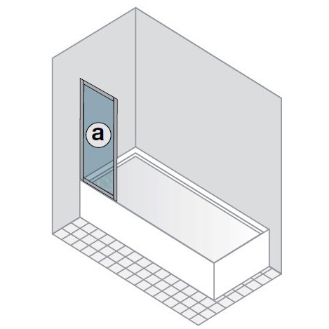 45292 Душевое ограждения на борт вынны DUKA Италия Quadra - Вид №1