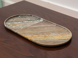 Овальный мраморный поднос Pocahontas