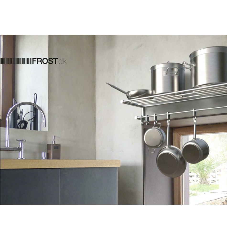 FROST Гардеробная полка 1, 60см » матовая. Нержавеющая сталь Матовый N1936  - Вид №2