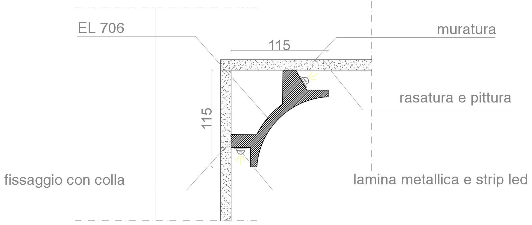 Eleni Рамка для непрямого освещения  El706  - Вид №7
