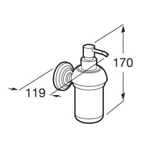 Настенный дозатор мыла из фарфора Roca Carmen ARCH-00146147 - Вид №2