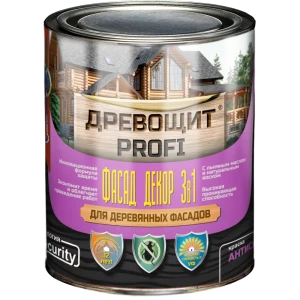 91592652 Краска-антисептик от плесени Древощит Profi Фасад Декор 3в1 цвет сосна 0.7 л STLM-1413059