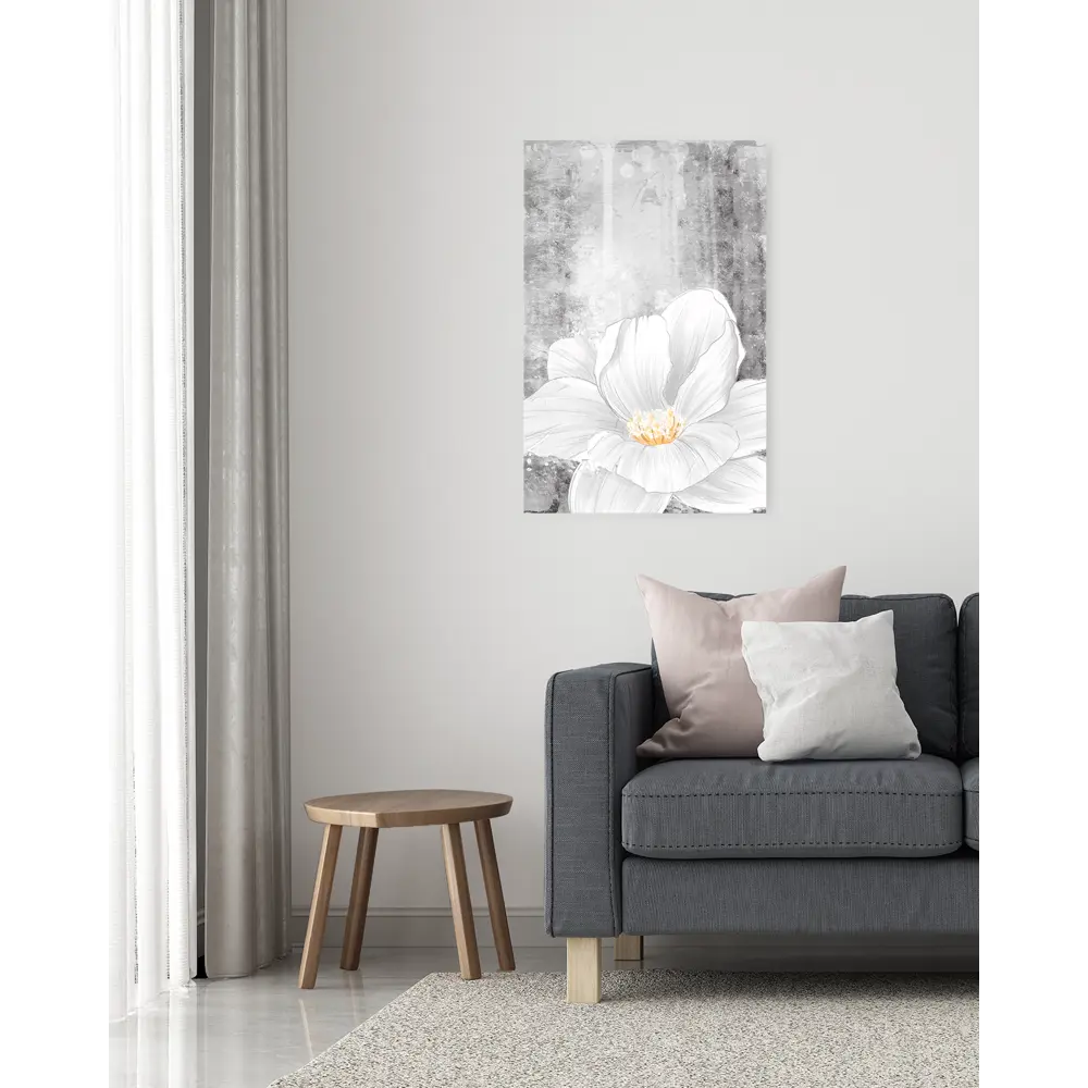 Картина на холсте Белый цветов 40x60 см Постер-лайн STLM-2176246 - Вид №1