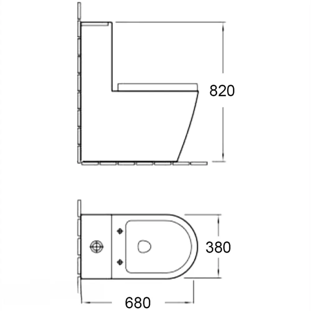 91607896 Унитаз-компакт Bloomix S-Line 5014 горизонтальный выпуск двойной слив STLM-0992355