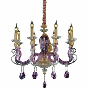 Подвесная люстра Divinare Carl 5124/14 LM-8 DIVINARE ДИЗАЙНЕРСКИЕ, CARL PINK 074963 Розовый