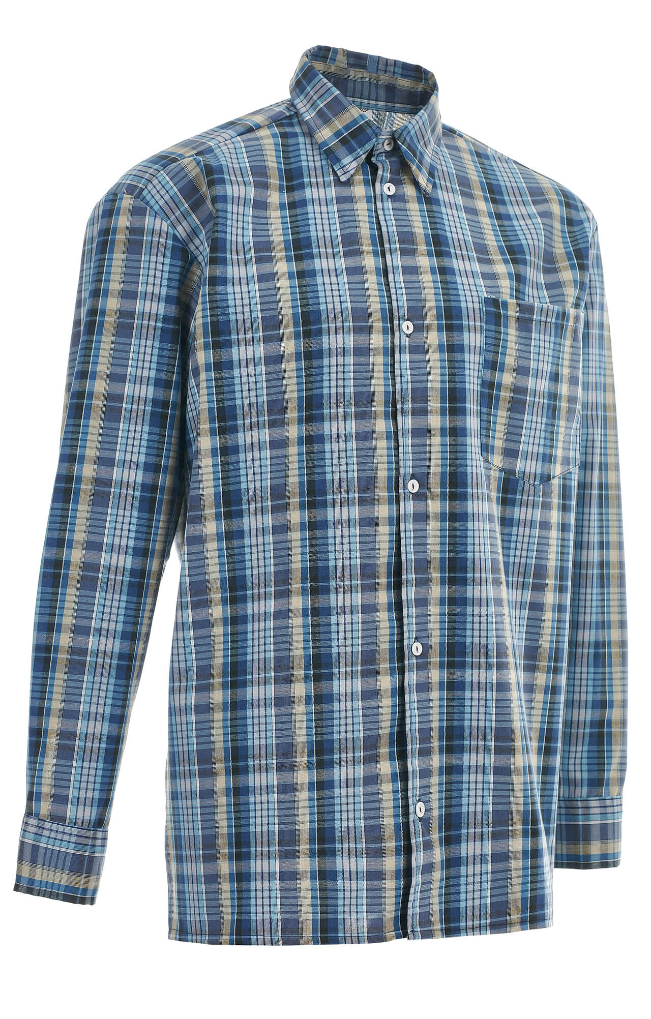 69157 Сорочка рабочая синяя  Толстовки, рубашки, футболки, тенниски размер 56-58 Спецодежда  - Вид №3