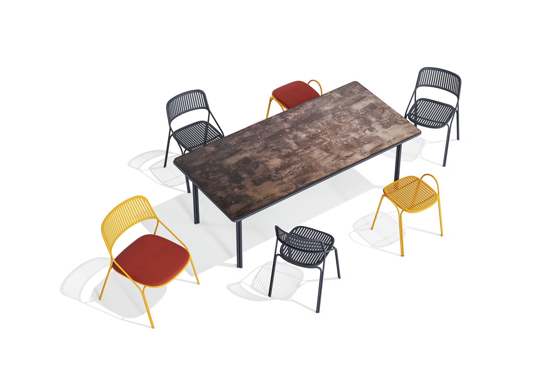 Прямоугольный стальной стол с порошковым покрытием BABEL D Jos ARCH-00082647 - Вид №5